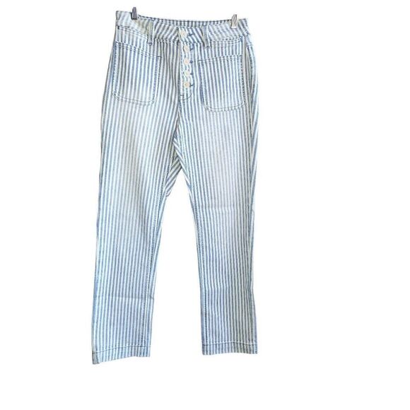 Anthropologie Pilcro and the letterpress high rise timeless railroad striped ank - Picture 2 of 10